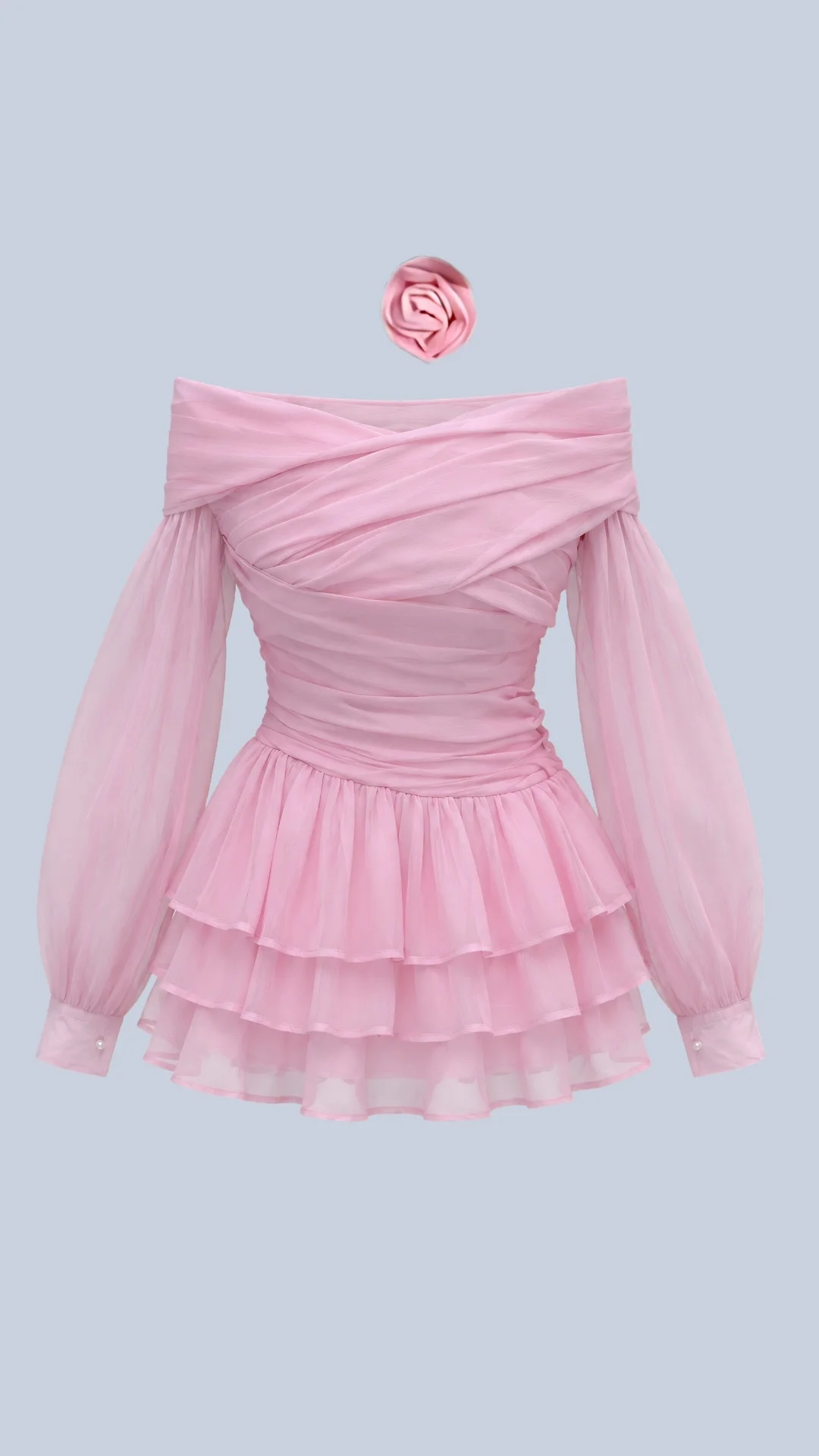 Miss Lumin Mini Dress, Pink dress by Missus