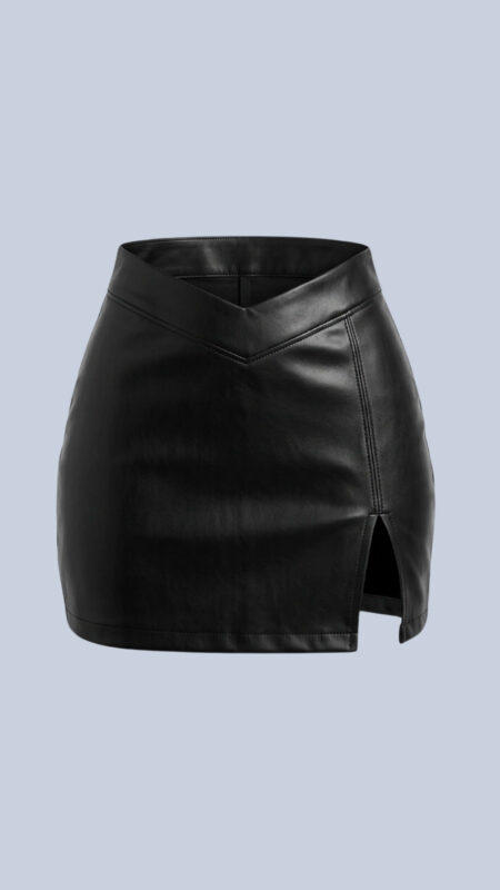 Saigon Faux Leather Mini Skort